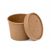Soup Container & Lid Kraft 8oz x250
