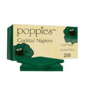 Napkin Cocktail Forest Green 24cm/2ply x2000