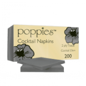 Napkin Cocktail Grey 24cm/2ply x2000 (1/2 CASE)