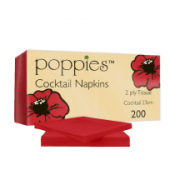 Napkin Cocktail Red 24cm/2ply x2000