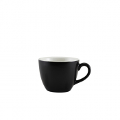 Porcelain Matt Black Bowl Shaped Cup 9cl/ 3oz