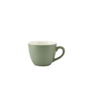 Porcelain Matt Sage Bowl Shaped Cup 9cl/ 3oz
