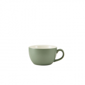 Porcelain Matt Sage Bowl Shaped Cup 17.5cl/ 6oz