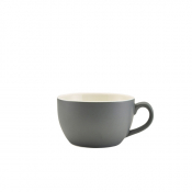 Porcelain Matt Grey Bowl Shaped Cup 25cl/ 8.75oz