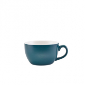 Porcelain Matt Teal Bowl Shaped Cup 25cl/ 8.75oz
