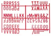 3/4inch Letter Set (540 characters) Red