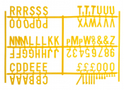 3/4inch Letter Set (540 characters) Yellow