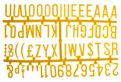 1 1/4inch Letter Set (390 characters) Yellow