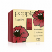 Napkin Red 40cm/2ply 8 Fold x2000