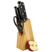 Sunnex 5 Piece Knife & Scissors In Wooden Block
