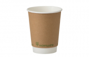 Edenware Coffee Cup Double Walled Smooth PLA Lined Kraft 8oz x500