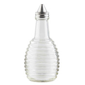 Beehive Collection Oil & Vinegar Bottles Glass with Stainless Steel Tops 180ml