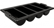 4 Compartment Cutlery Tray Black 330x533mm