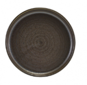 Terra Porcelain Black Low Presentation Plate 14cm