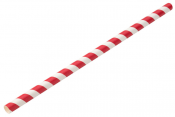 Paper Smoothie Straw Red/White 9inch (23cm) 8mm Bore x250