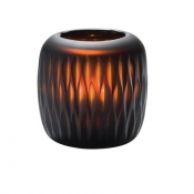 Mystic Black & Amber Glass Votive 10.8 x 10.2cm (4 1/4 x 4inch)