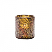 Crackle Gold Glass Votive Lamp 7.6 x 8.3cm (3 x 3 1/4inch)