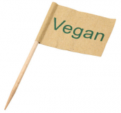 Vegan Flag Skewer 2.5inch (6.5cm) - 10 packs of 100