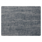 Modern Twist Linen Denim Blue Silicone Placemat 30.5 x 40.6cm (12 x 16inch)