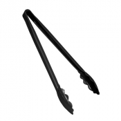 Tongs Scallop Grip Polycarbonate Black 12inch
