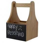 Naturals Caddy With Chalkboard-2 Compartments