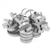 Silver Metallic Foil Streamers x612