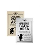 A4 Gold Garden & Patio Area/ Dog On Lead, Rigid Sign.