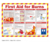 First Aid for Burns Poster