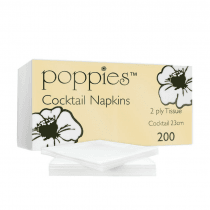 Napkin Cocktail White 24cm/2ply x2000