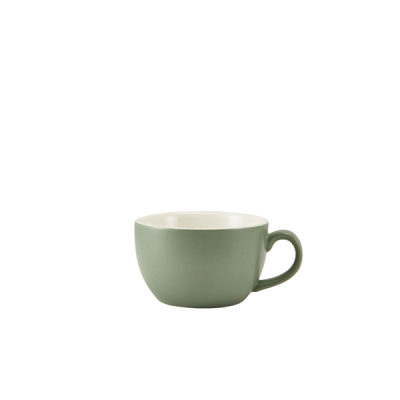 Porcelain Matt Sage Bowl Shaped Cup 17.5cl/ 6oz