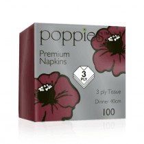 Napkin Bordeaux 40cm/3ply x1000