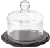 APS Slate Butter Dish Glass Cloche